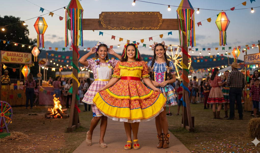 Banner Roupa de Festa Junina Feminina