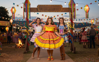 Banner Roupa de Festa Junina Feminina