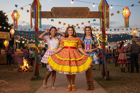 Banner Roupa de Festa Junina Feminina