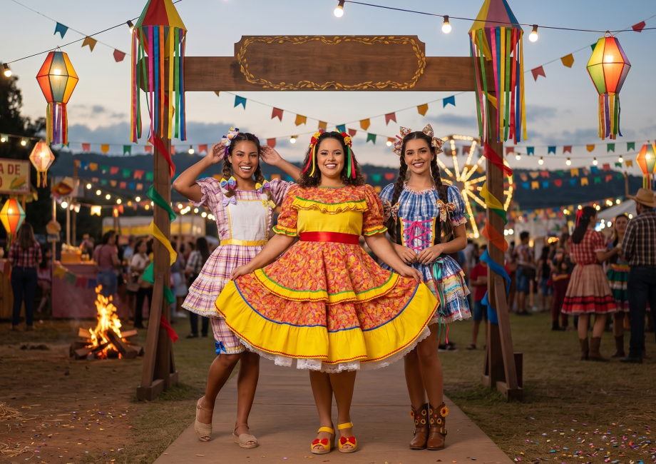 Banner Roupa de Festa Junina Feminina