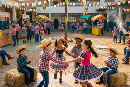 Banner roupa de festa junina infantil