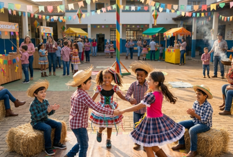 Banner roupa de festa junina infantil
