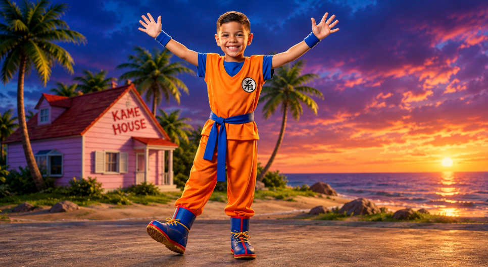 Fantasia infantil do Goku